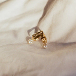 Dormeuses DUNES or vermeil + perles