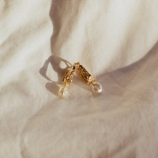 Dormeuses DUNES or vermeil + perles