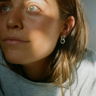 Boucles FOSSILE argent