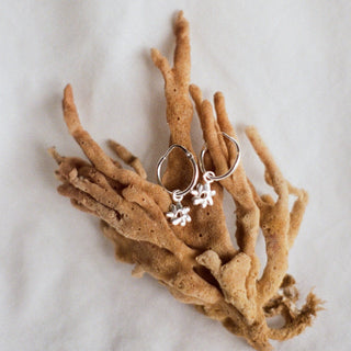Minis Anneaux breloques CORAIL argent