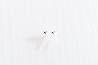 Studs coeurs argent