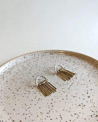 Studs Nino argent et laiton