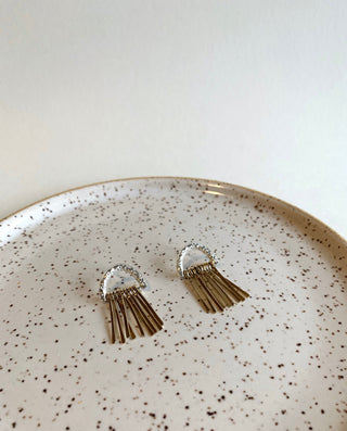 Studs Nino argent et laiton