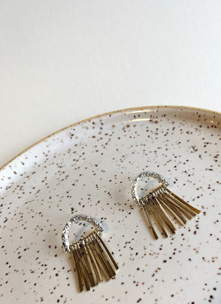 Studs Nino argent et laiton