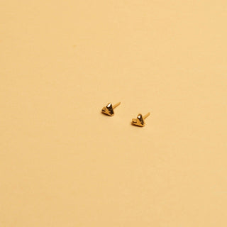 Studs coeurs or jaune