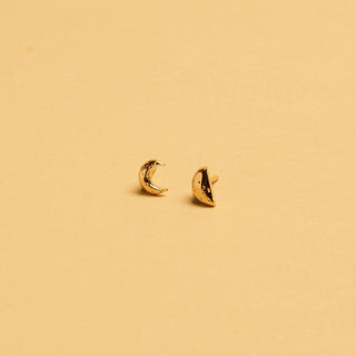 Boucles d'oreilles lunes or