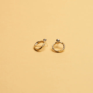 Studs YANN argent et laiton