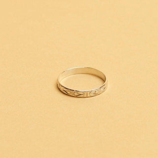 Jonc fleuri plat argent